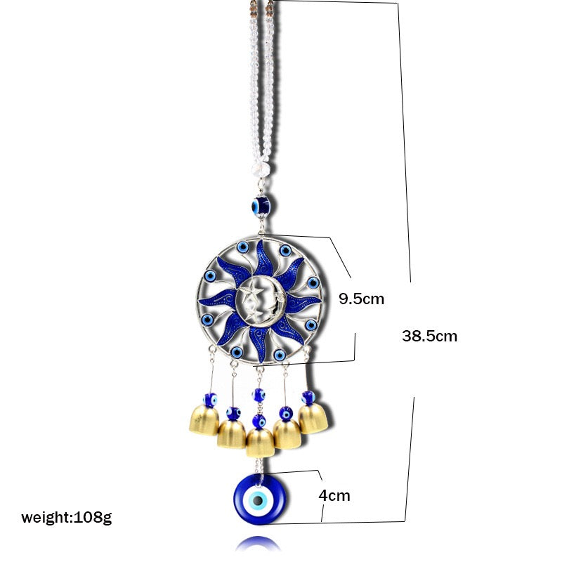36-38cm Evil Eye's Hanging Ornament with Bells Bulk Wholesale