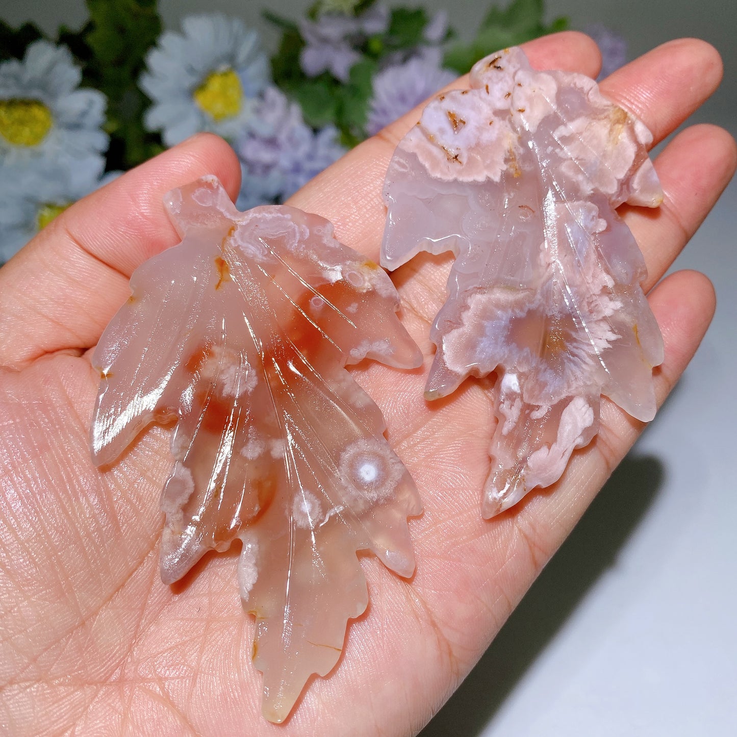 .0" Crystal leaf Carving Crystal Healing Bulk Wholesale