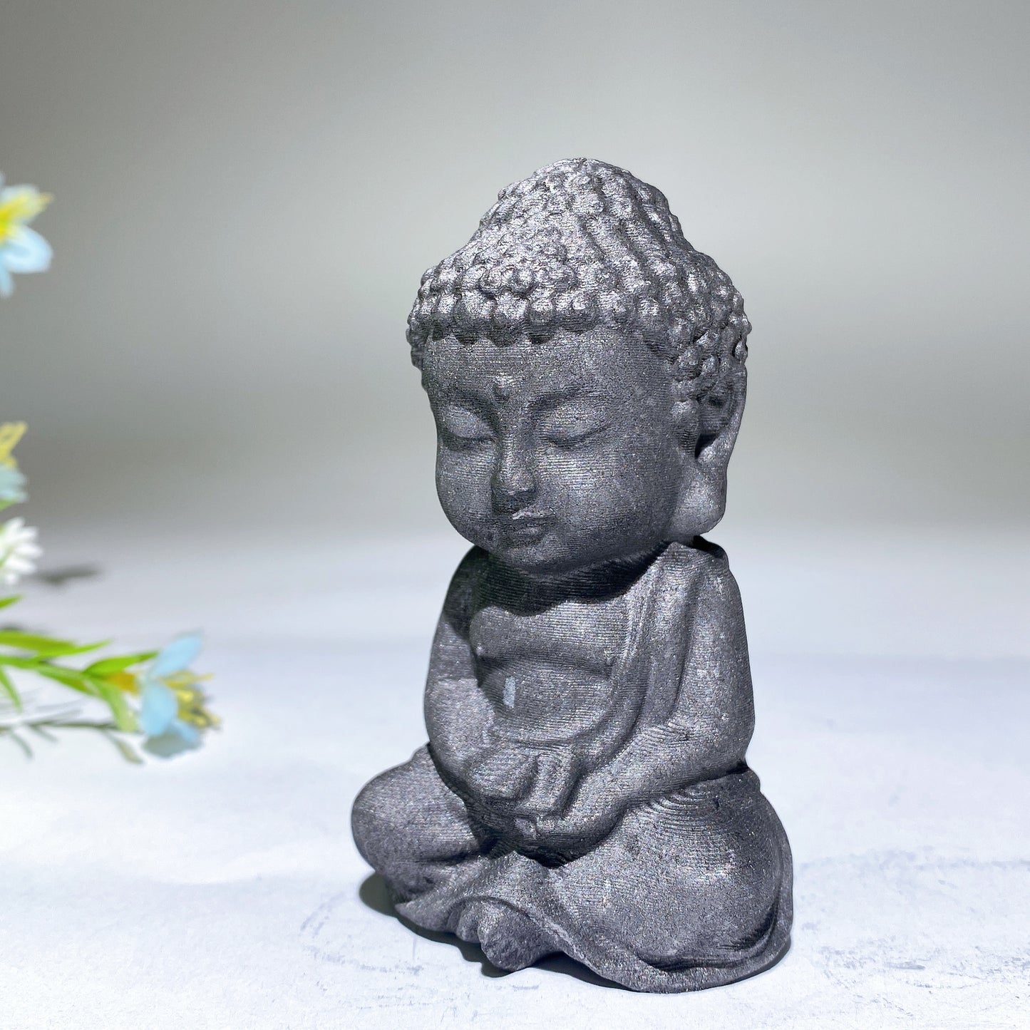 3.2" Schungite Buddha Carvings Bulk Wholesale