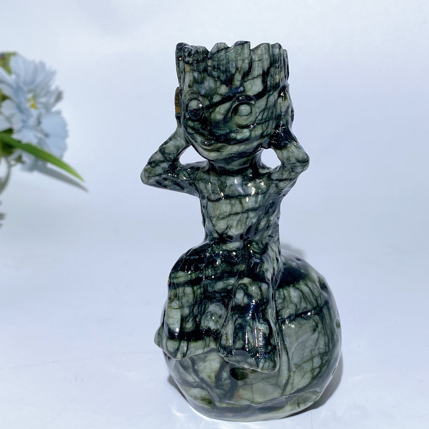 4.8" Crystal Groot on Planet Carvings Bulk Wholesale