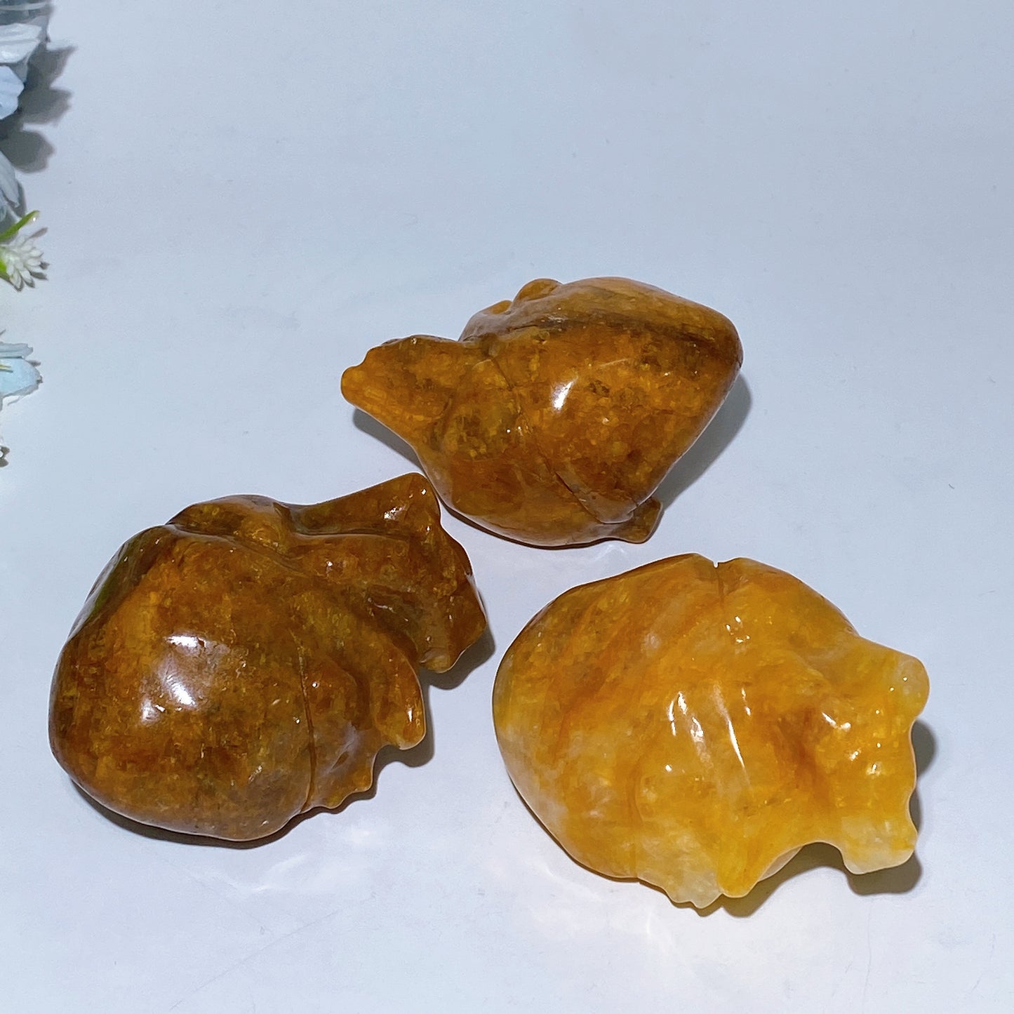 3.0" Golden Healer Biological Heart Carving Crystal Healing Bulk Wholesale