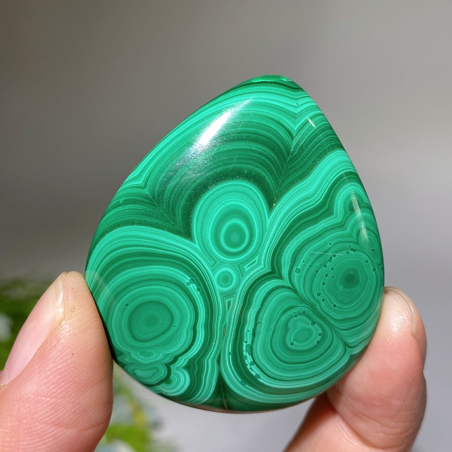 1.6"-2.2" Malachite Water-drop Shape Cabochon for Jewelry DIY Bulk Wholesale