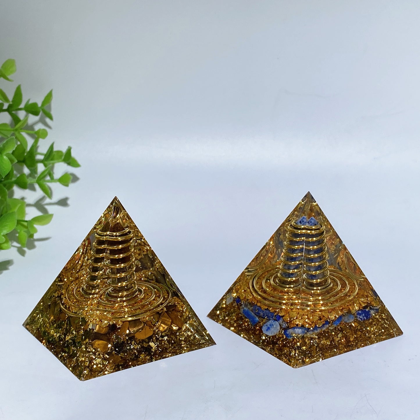6cm Crystal Chips Resin Orgone Pyramid Carving Crystal Healing Bulk Wholesale