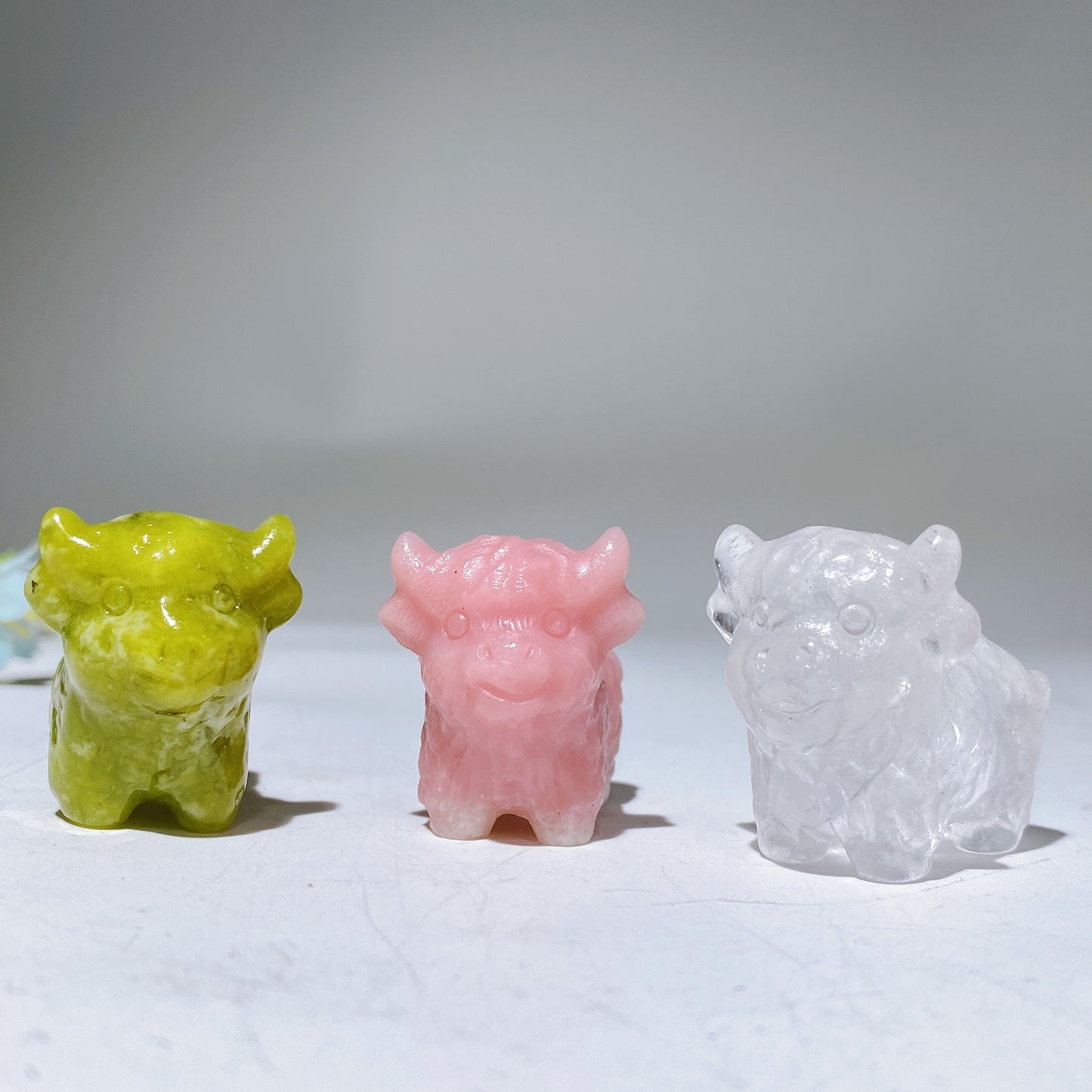 1.5" Crystal Bull Carving Crystal Healing Bulk Wholesale