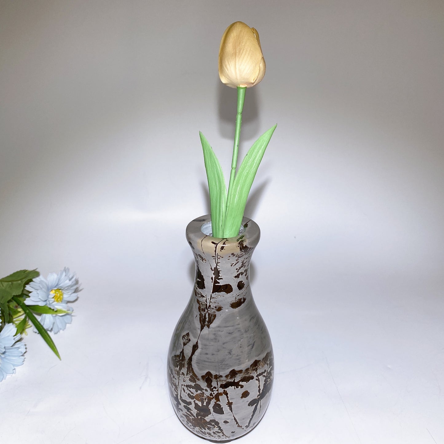 19cm Picture Jasper Vase Crystal Healing Carving Bulk Wholesale