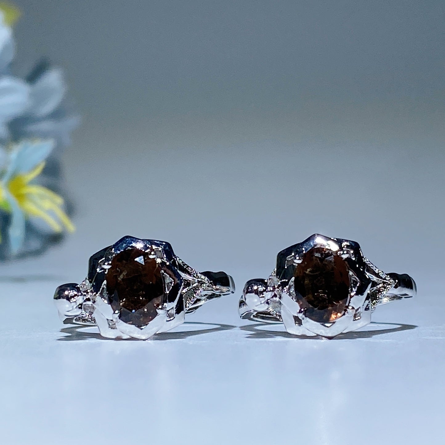 Cooper Silver Plated Crystal Ring Crystal Healing Bulk Wholesale