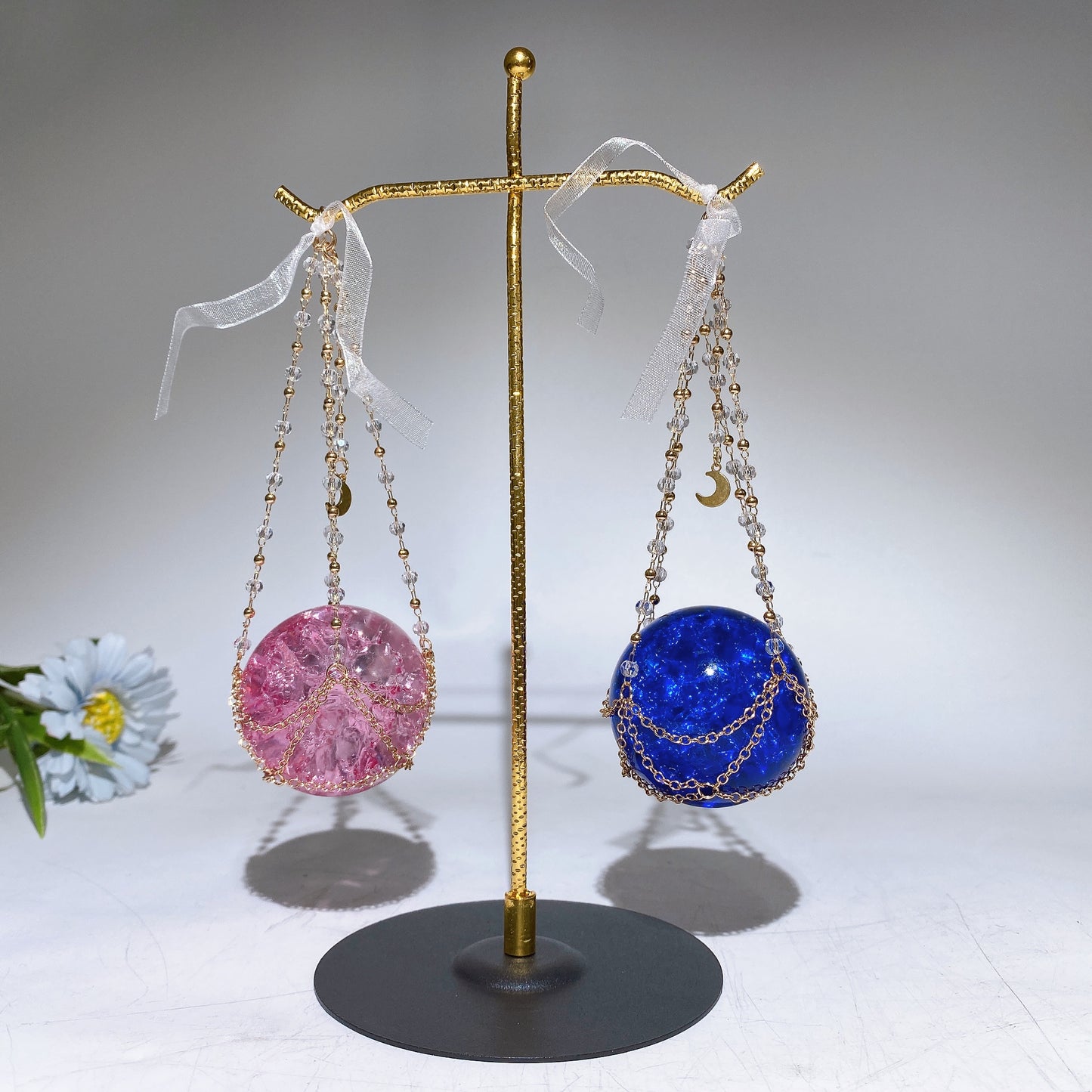 Metal Stand with Webs for Sphere Crystal Healing Bulk Wholesale