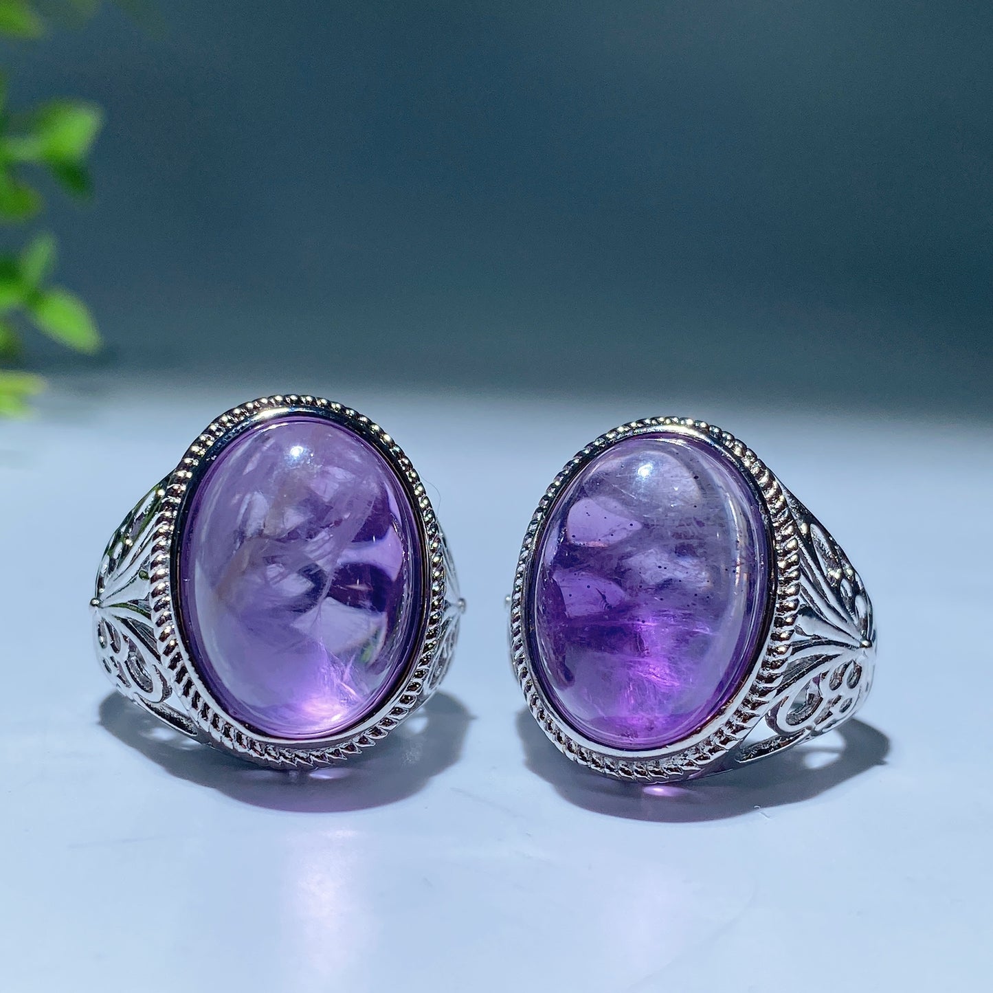 White Cooper Crystal Men Ring Crystal Healing Bulk Wholesale