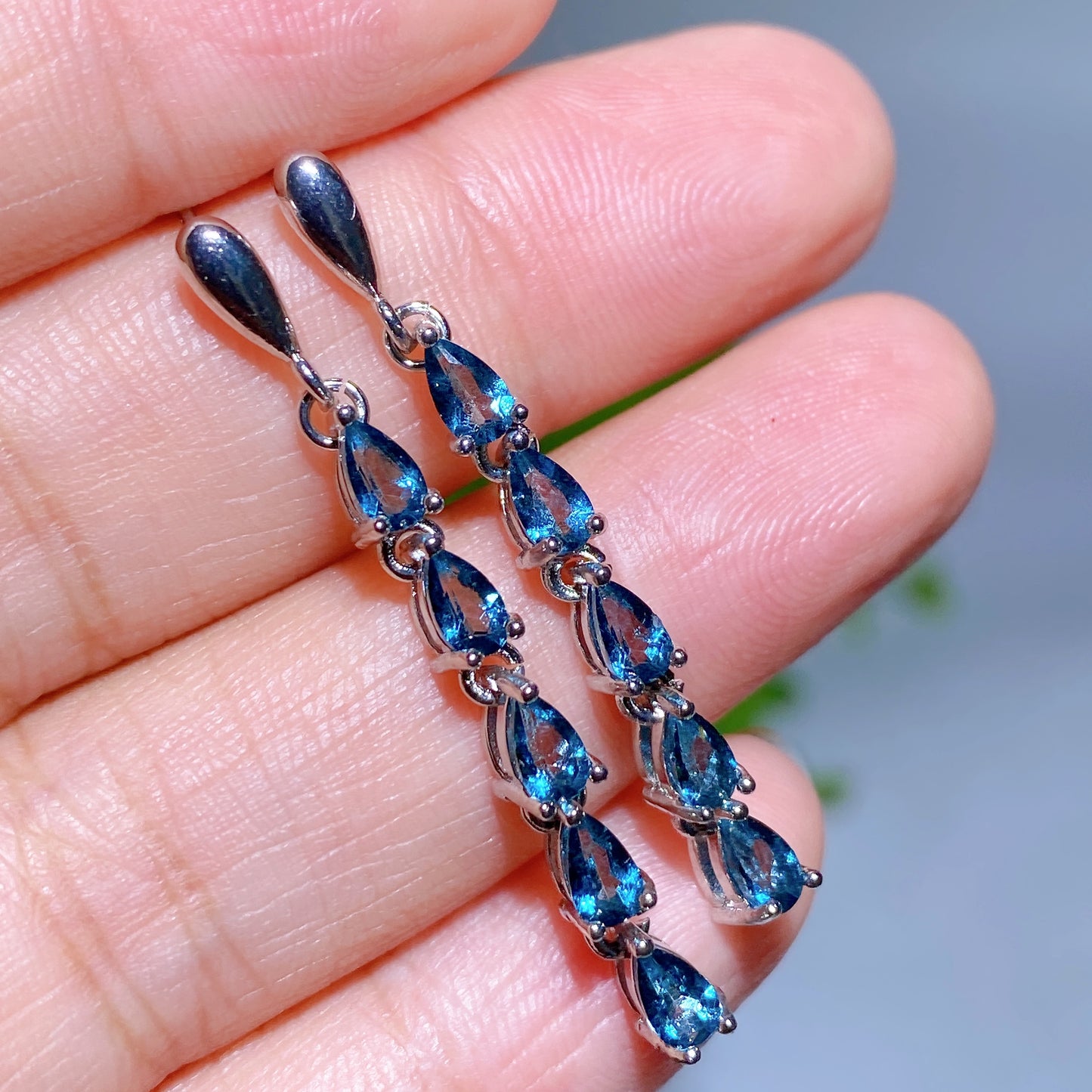 S925 Crystal Ear Stud Earring Crystal Healing Bulk Wholesale
