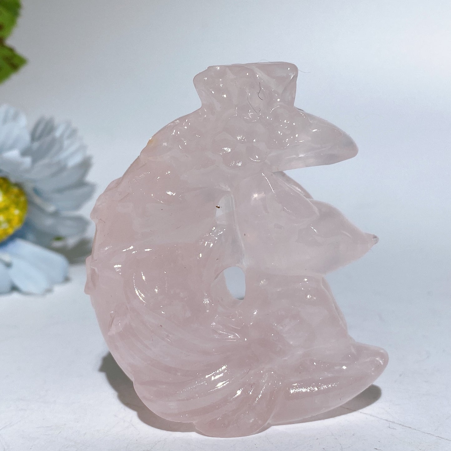 2.7" Crystal Fox Moon Carving Crystal Healing Bulk Wholesale