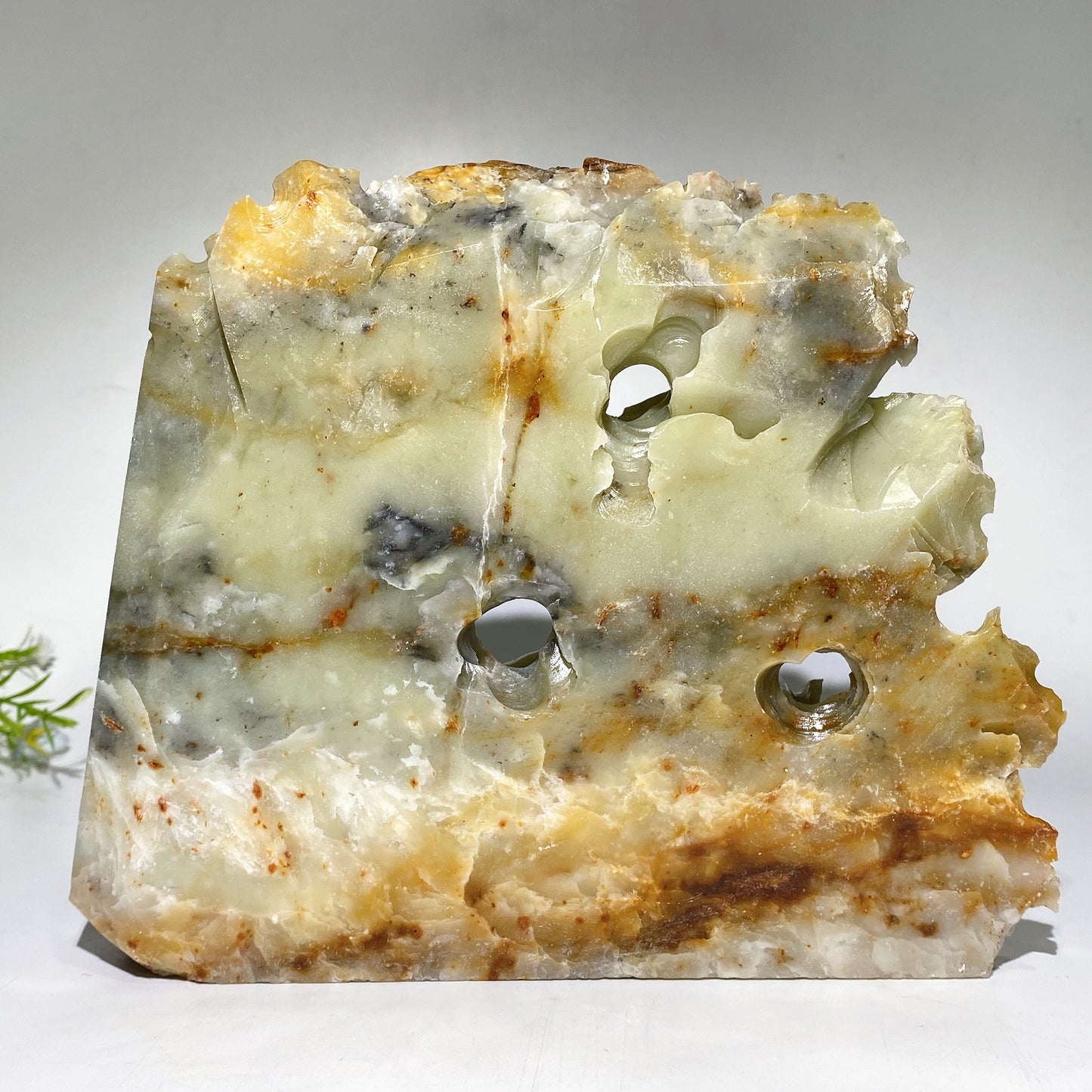 Hand Carved Unique Jade Ocean World Fish Coral Carving Free Form Crystal Healing Bulk Wholesale