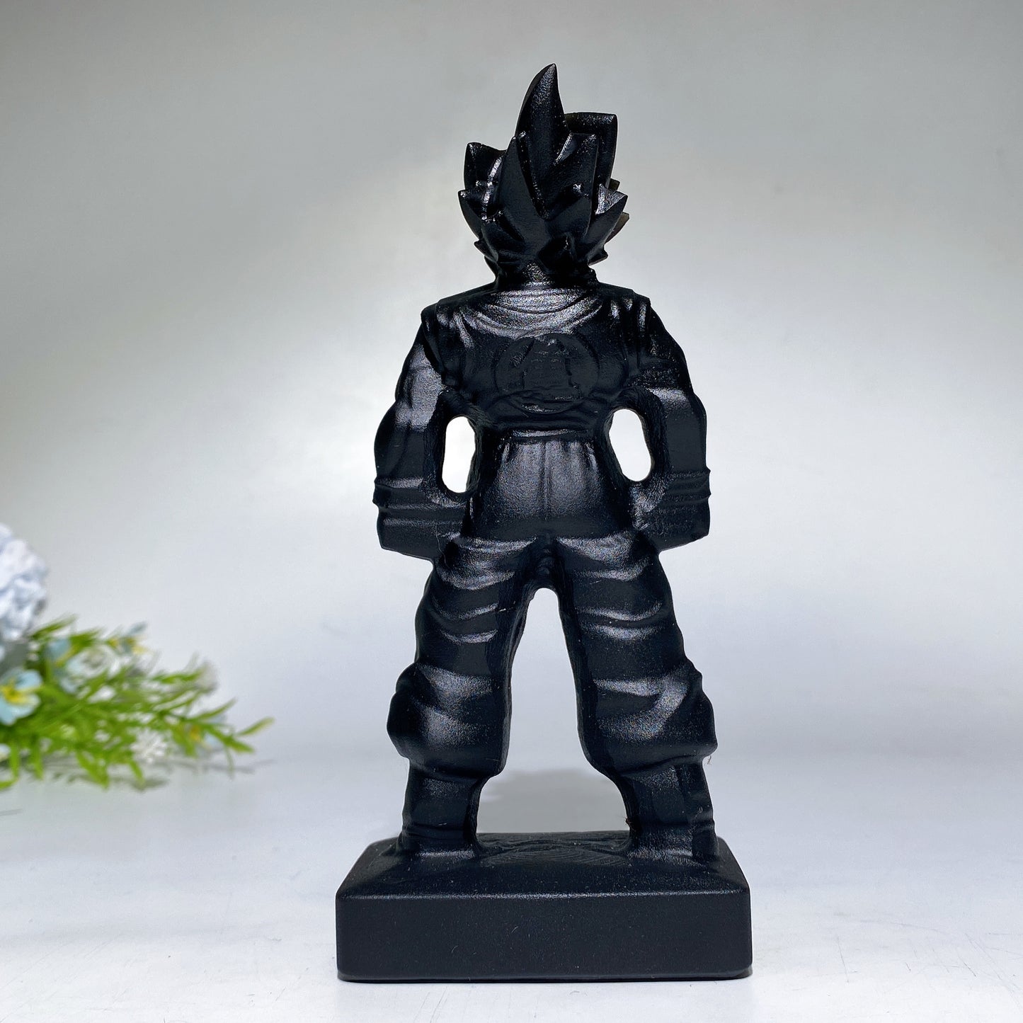 5.9" Black Obsidian Goku Carving Crystal Healing Bulk Wholesale