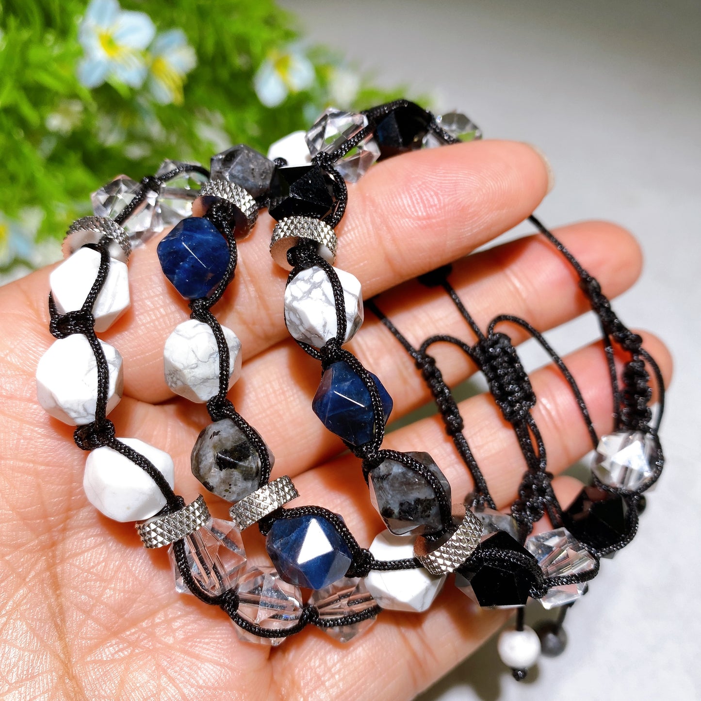 Crystal Polyhedron Adjustable Bracelet Crystal Healing Bulk Wholesale