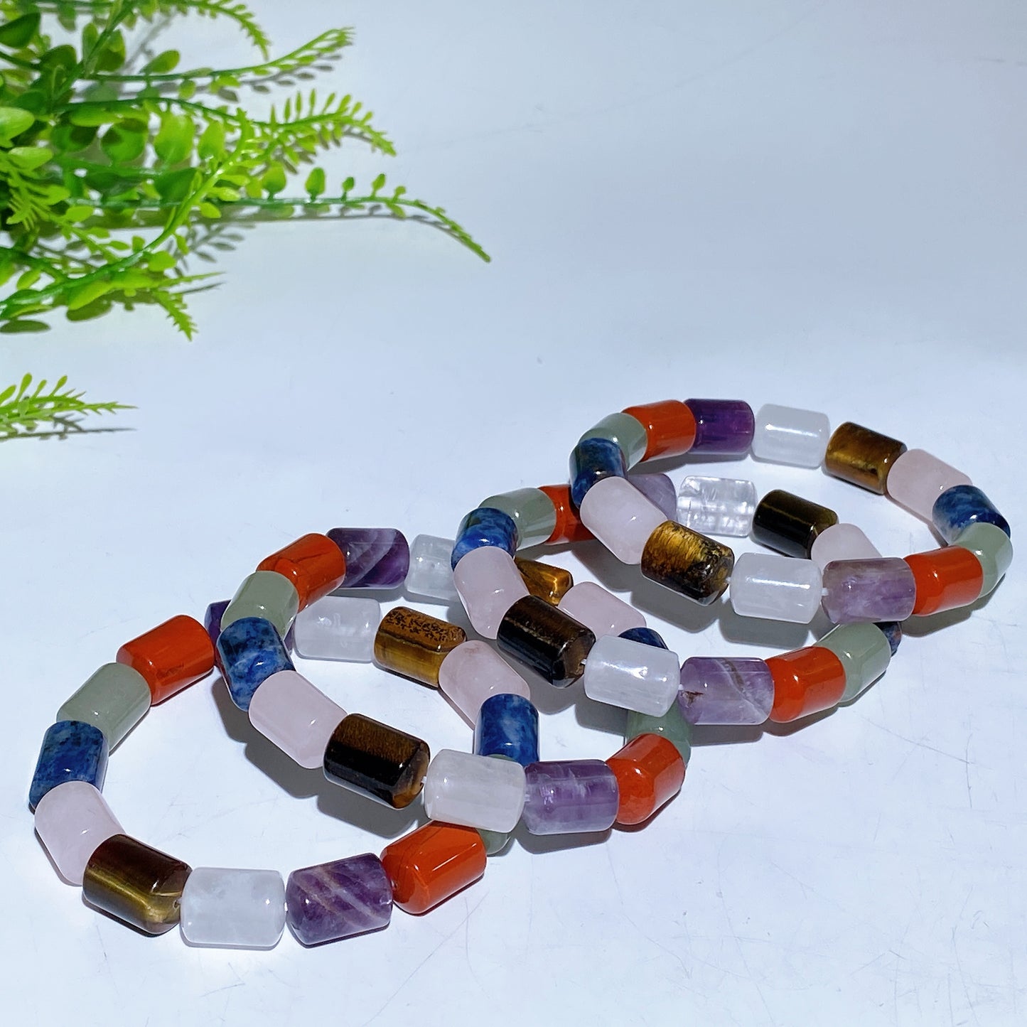 Natrual Mixed Crystal Barrel Bracelet Crystal Healing Bulk Wholesale