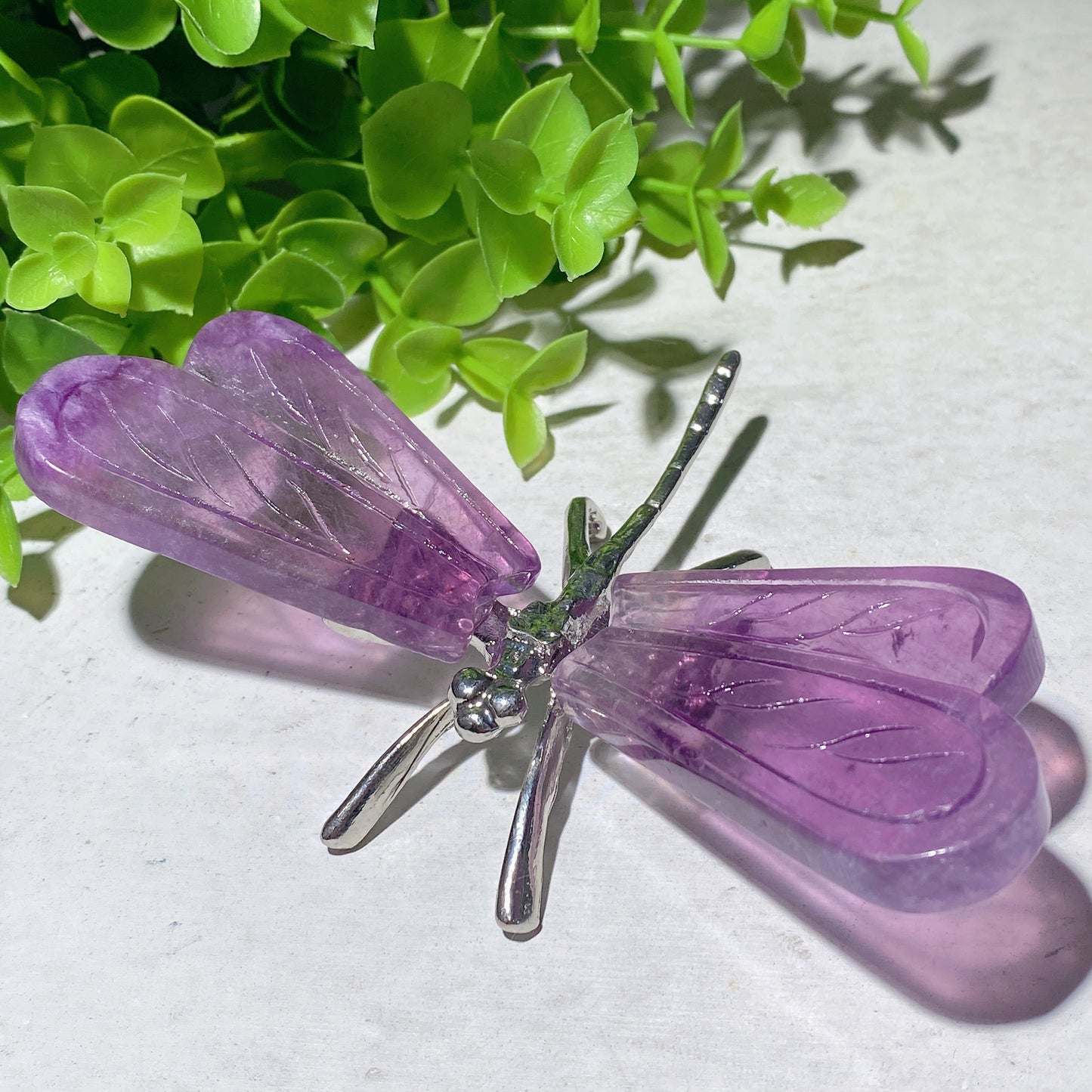 4.0"-4.8‘’ Fluorite Butterfly Dragonfly Carvings Bulk Wholesale