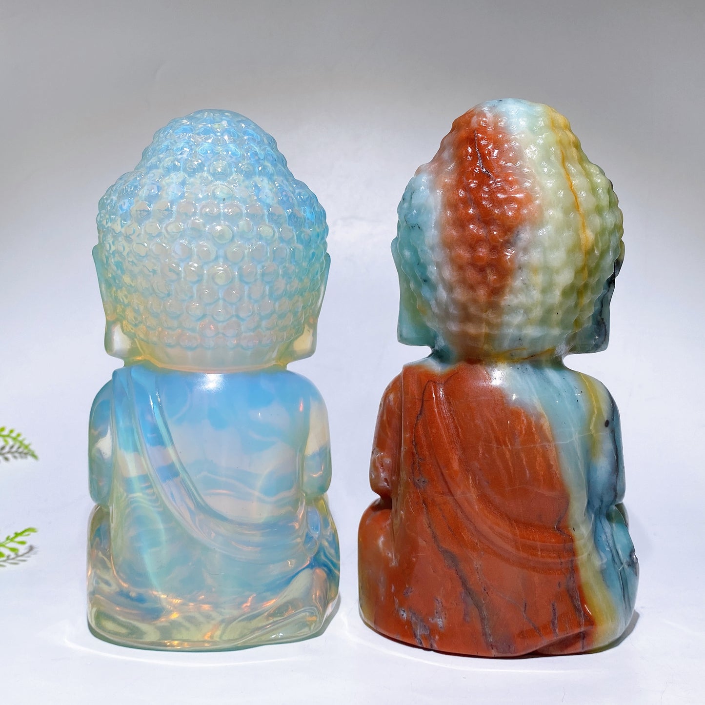 18cm Natural Carribean Calcite Opalite Buddha Carving Crystal Healing Bulk Wholesale
