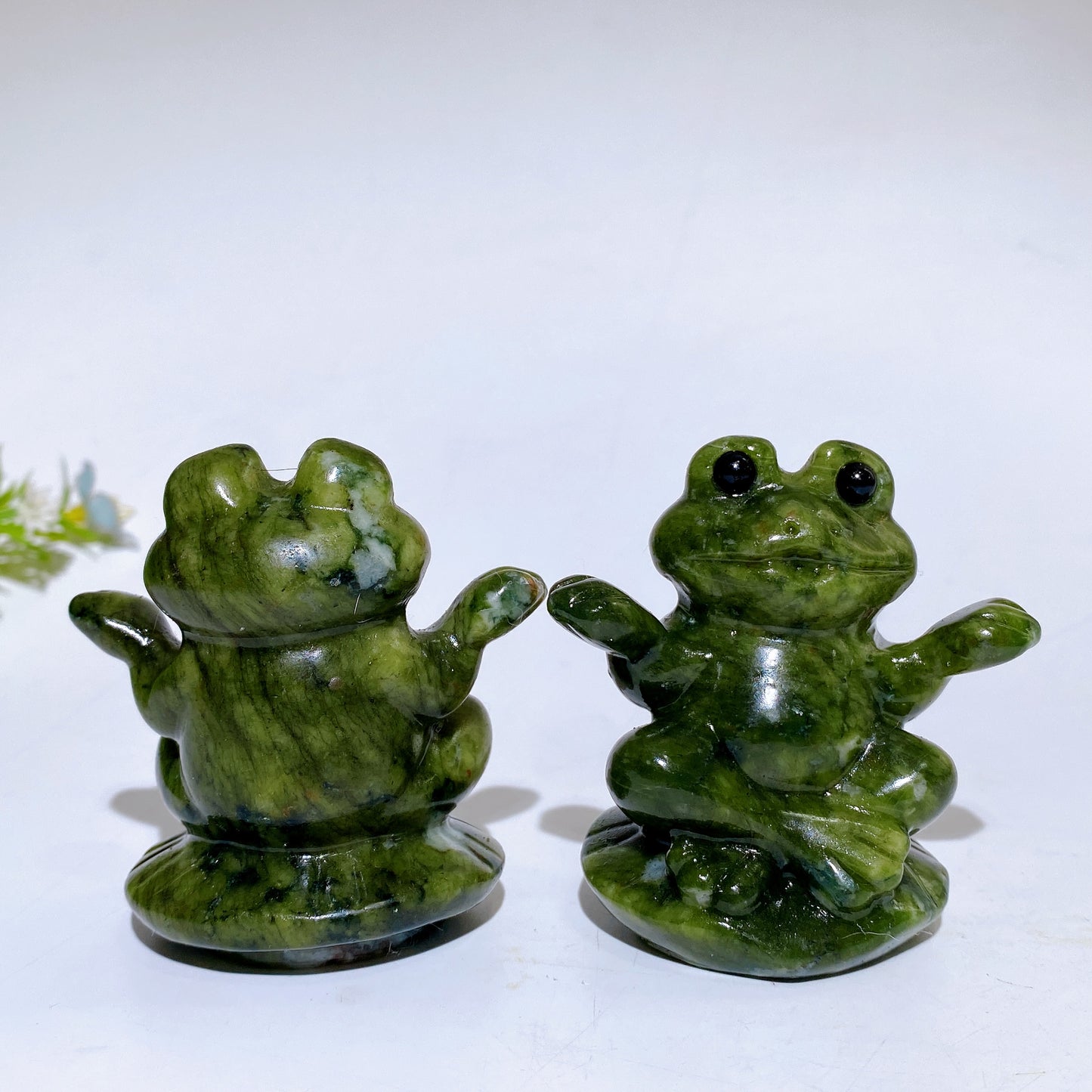 2.4" Serpentine Frog Carving Crystal Healing Bulk Wholesale