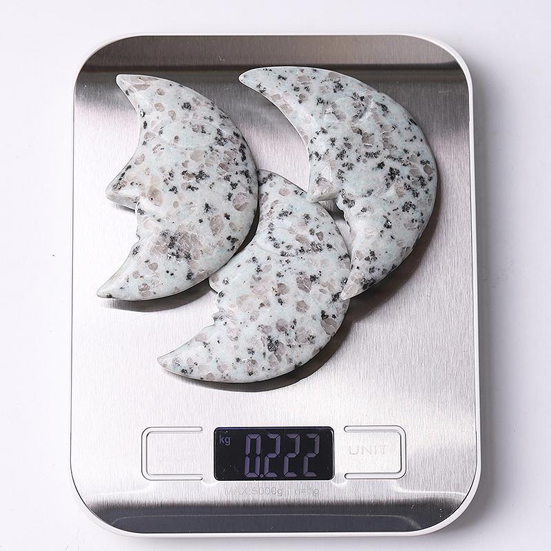 3" Kiwi Jasper Moon Crystal Carvings Best Crystal Wholesalers