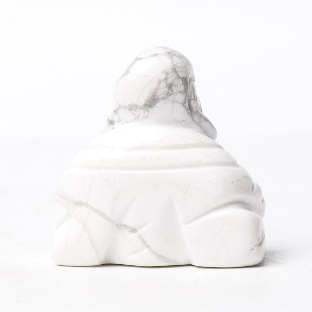 1.5" Howlite Buddha Crystal Carvings Model Bulk Best Crystal Wholesalers