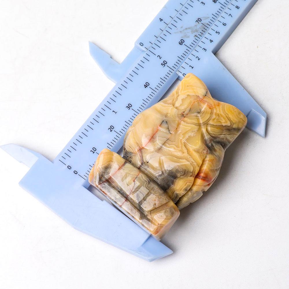 2.0" Crazy Agate Owl Figurine Crystal Carvings Animal BulkBest Crystal Wholesalers