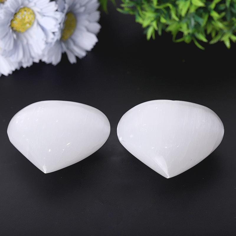 3" Selenite Heart Shape Carving Bulk Best Crystal Wholesalers