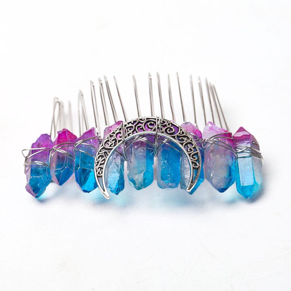 3" Aura Crystal Crown Comb Best Crystal Wholesalers