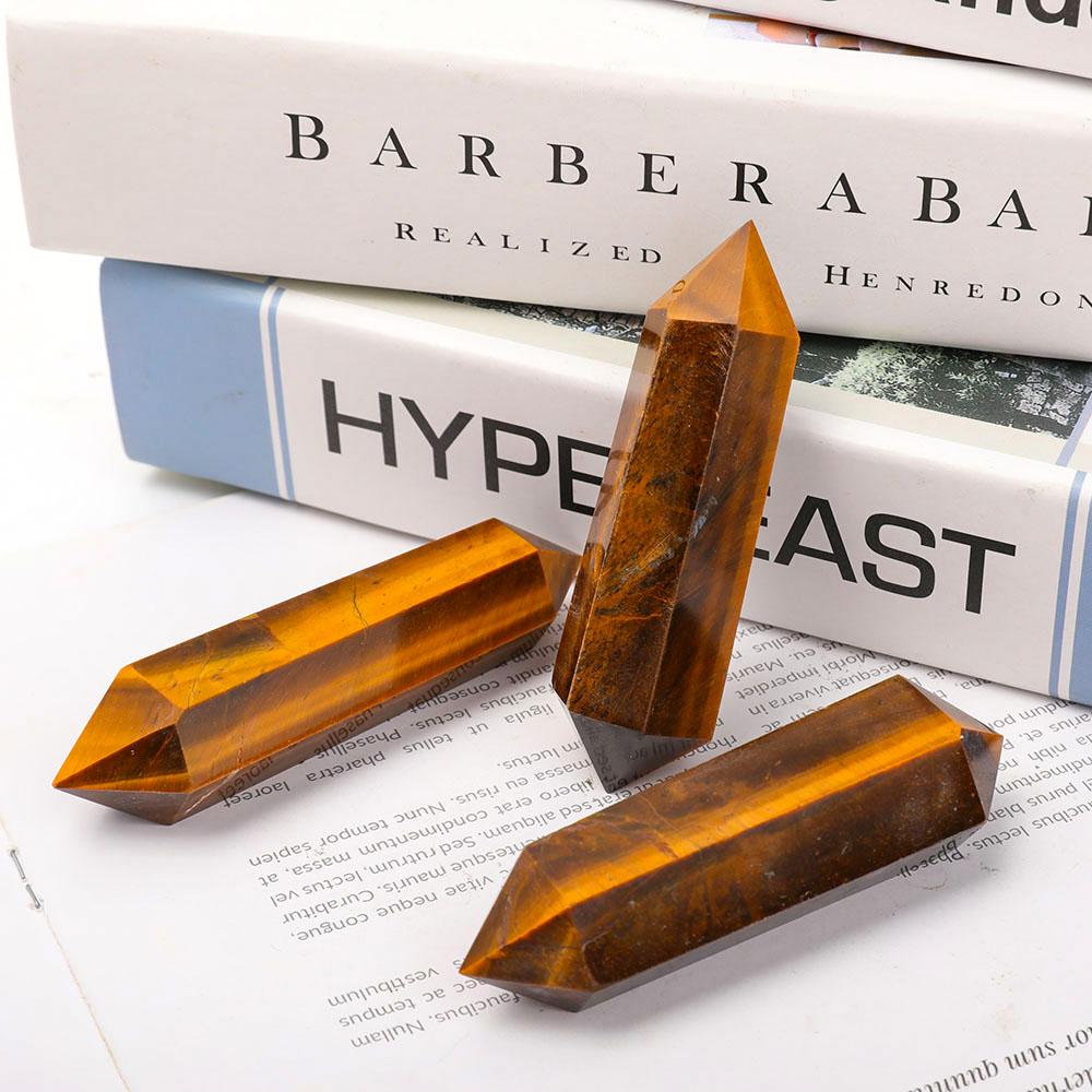 Tiger Eye Double Terminated Towers Points Bulk Best Crystal Wholesalers