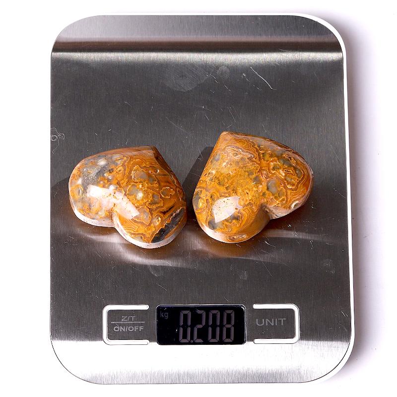 2.0-2.5" Crazy Agate Heart Shape Crystal Carving Best Crystal Wholesalers