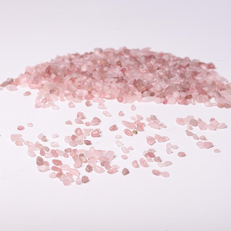 Crushed Rose quartz chips for wholesale
