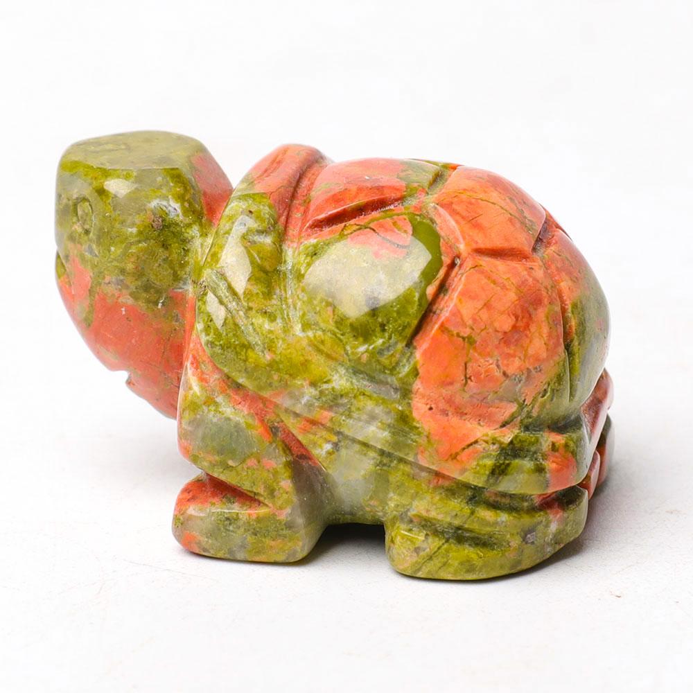 1.5" Unakite Crystal Carving Animal Bulk Turtle Best Crystal Wholesalers