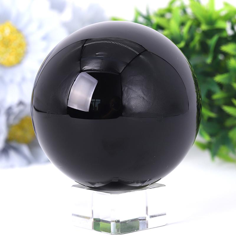 2.0"-4.0" Black Obsidian Sphere Best Crystal Wholesalers