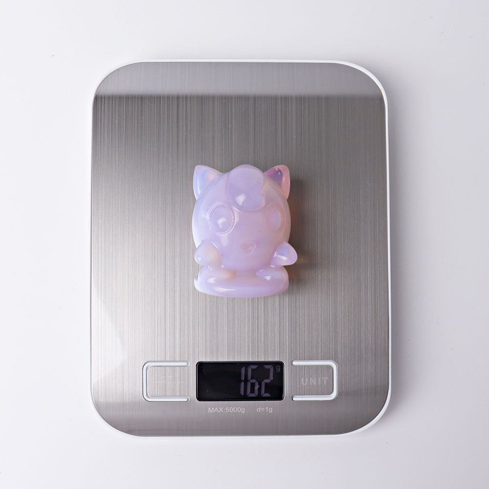 2.2" Pink Opalite Jiggly Puff Crystal Carvings Cartoon Bulk Best Crystal Wholesalers