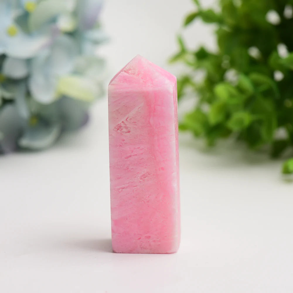 Pink Aragonite Crystal Tower