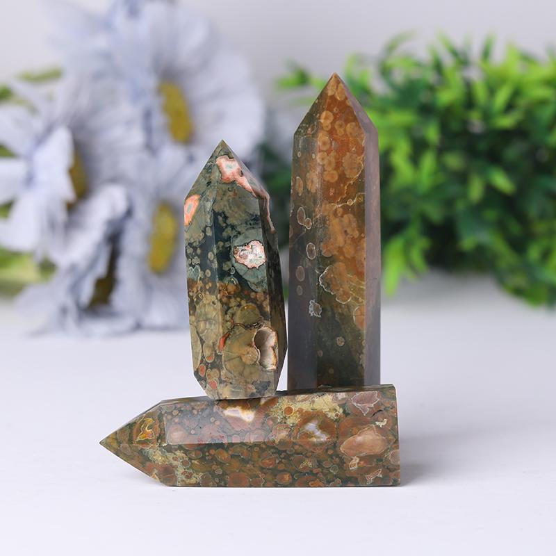 Hotsale Natural Rainforest Jasper Towers Points Bulk Best Crystal Wholesalers