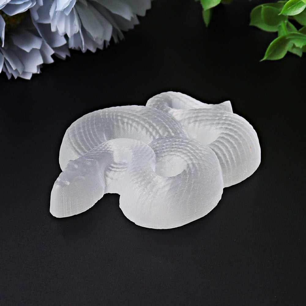 3.2" Selenite Snake Crystal Carvings Animal Bulk Best Crystal Wholesalers