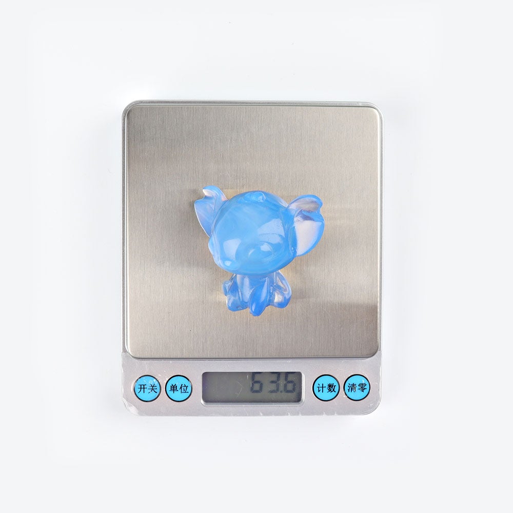 2" Blue Opalite Stitch Crystal Carving Best Crystal Wholesalers