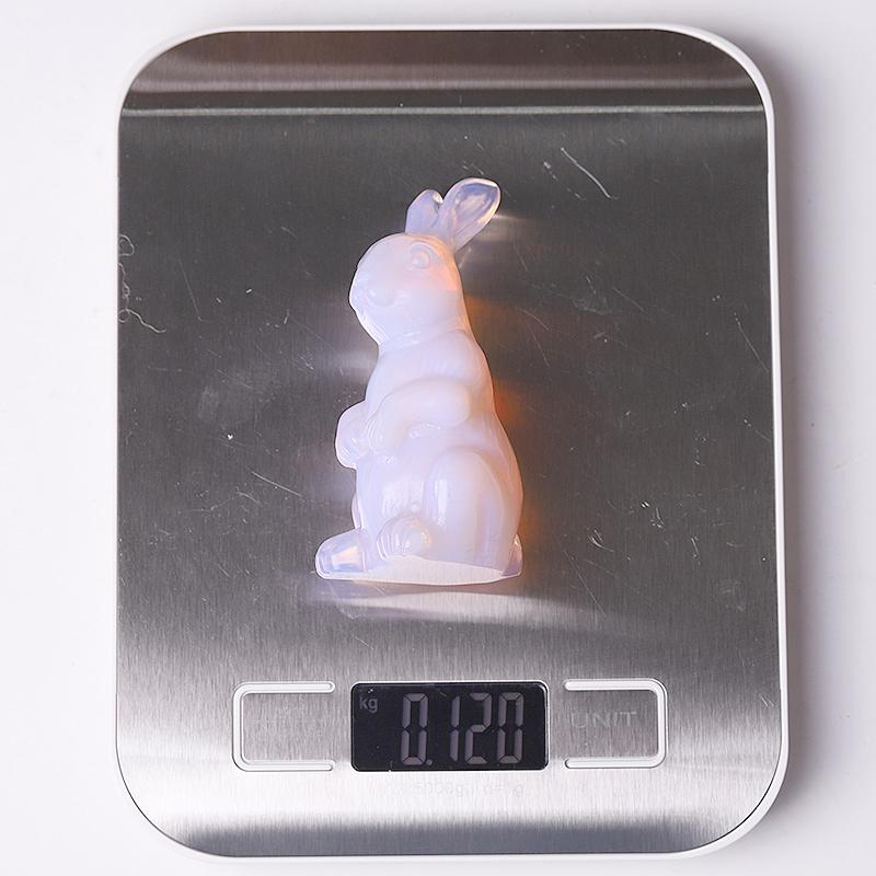 3.3" Pink Opalite Rabbit Crystal Carvings Best Crystal Wholesalers