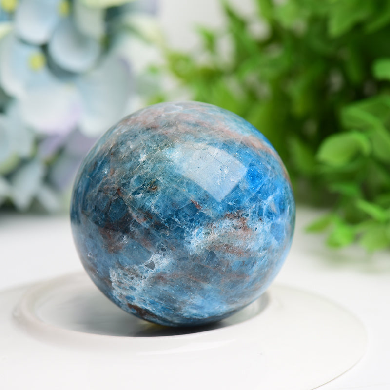 2.0"-3.0" Blue Apatite Crystal Sphere Bulk Crystal wholesale suppliers