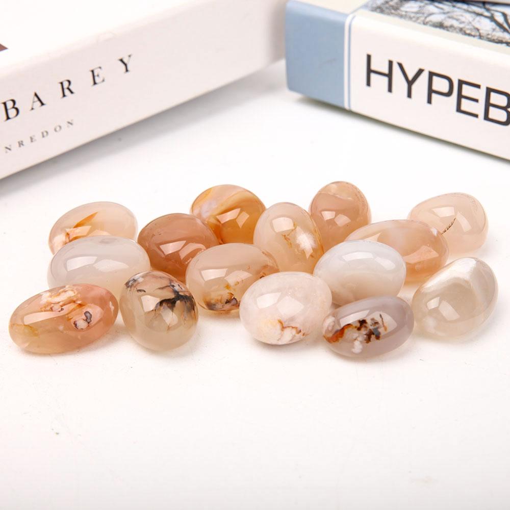 0.1kg Flower Agate tumbled stone Best Crystal Wholesalers