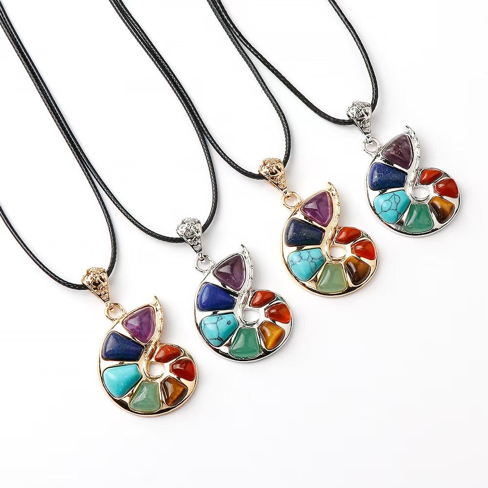 32mm  Chakra Shell Pendant Bulk Wholesale