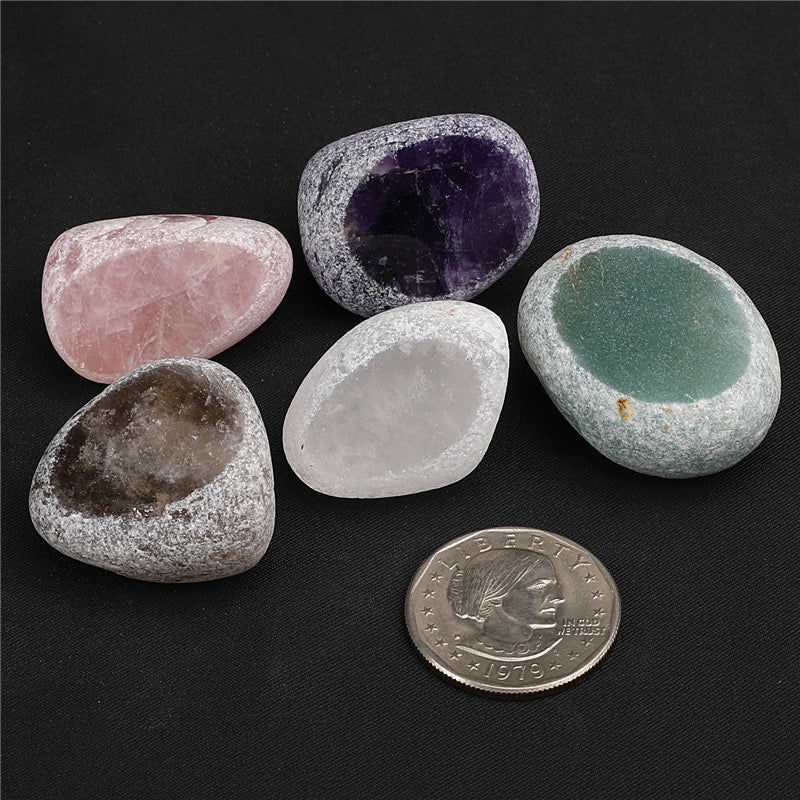 2-3cm Mixed Crystal Window Seer Stone Emma's Dragon Egg Healing Stone Bulk Wholesale
