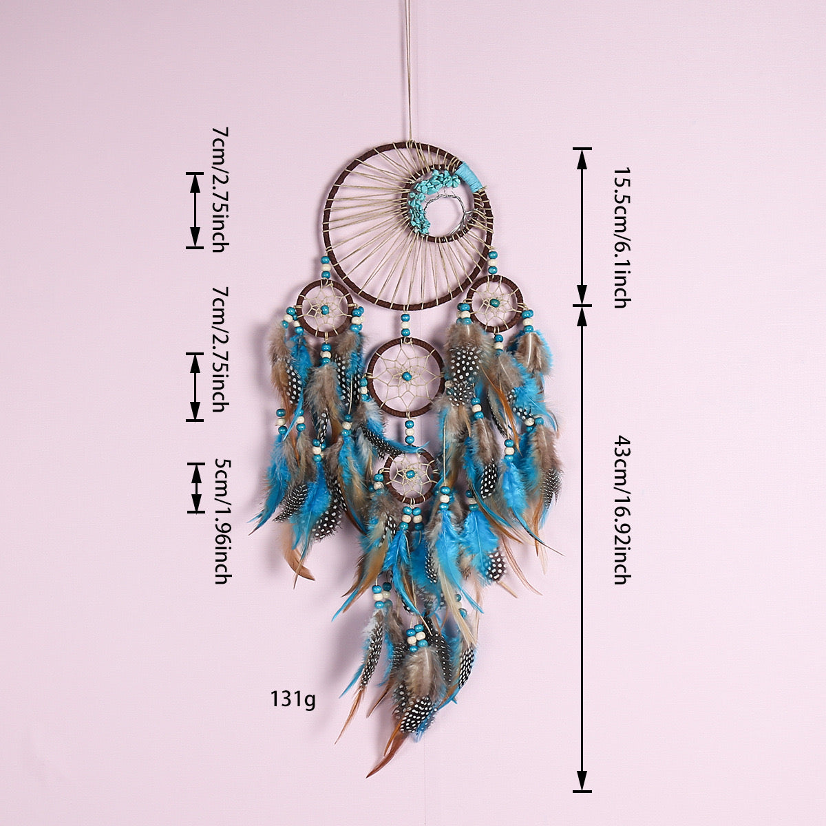 Blue Turquoise Crystal Dreamcatcher Bulk Wholesale
