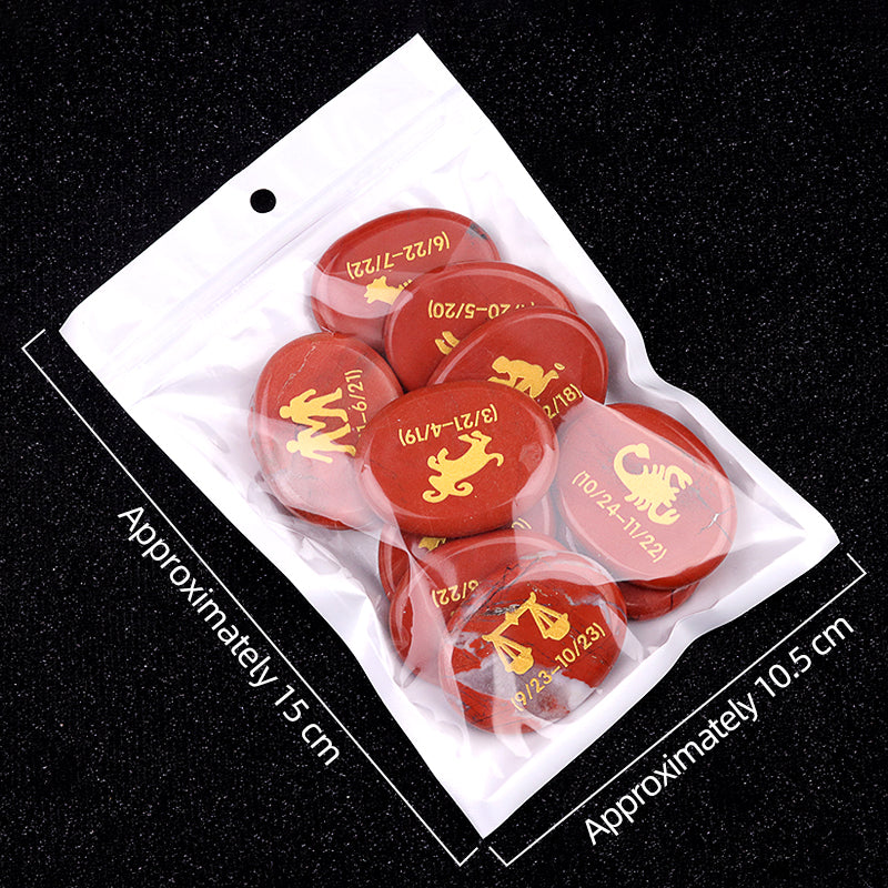 Crystal Twelve Constellation Palm Stone Set Bulk Wholesale