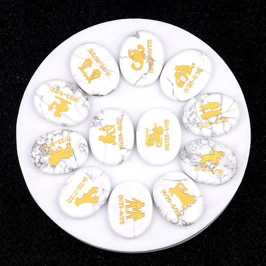 Crystal Twelve Constellation Palm Stone Set Bulk Wholesale