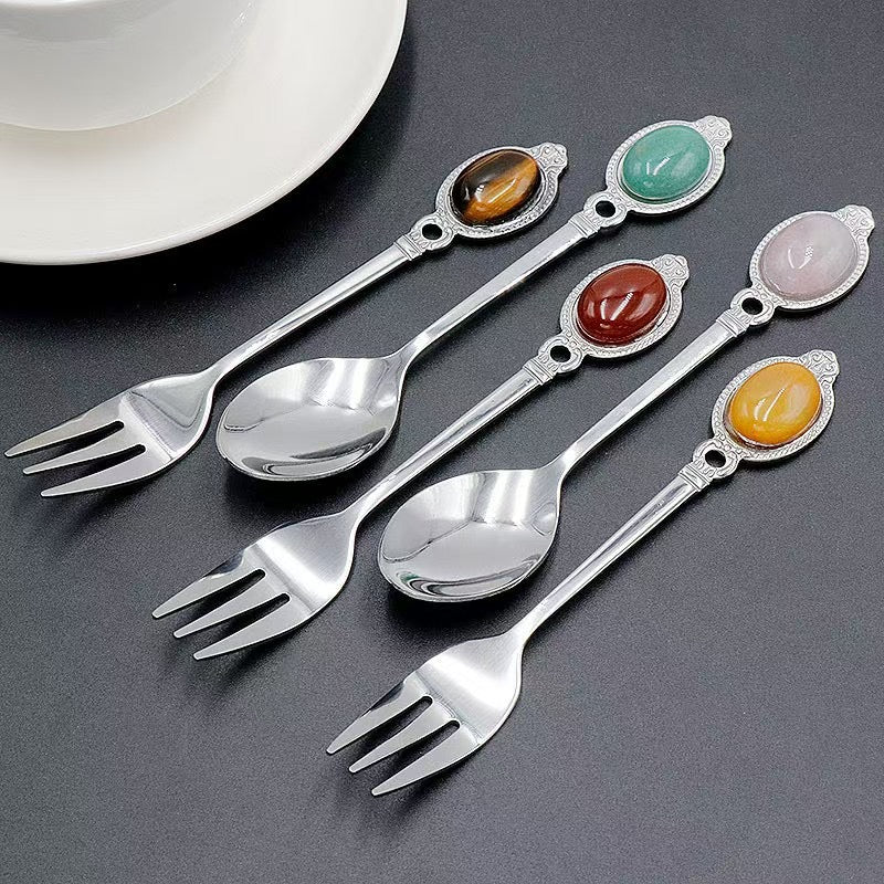13cm Silver Crystal Fork Spoon Bulk Wholesale