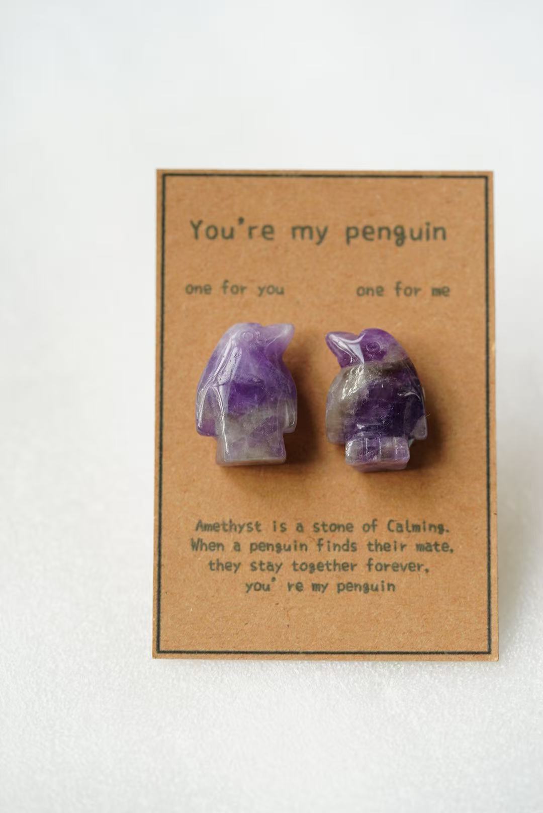 Crystal Sweet Valentine's Day Gift Penguin Carving Crystal Healing Bulk Wholesale