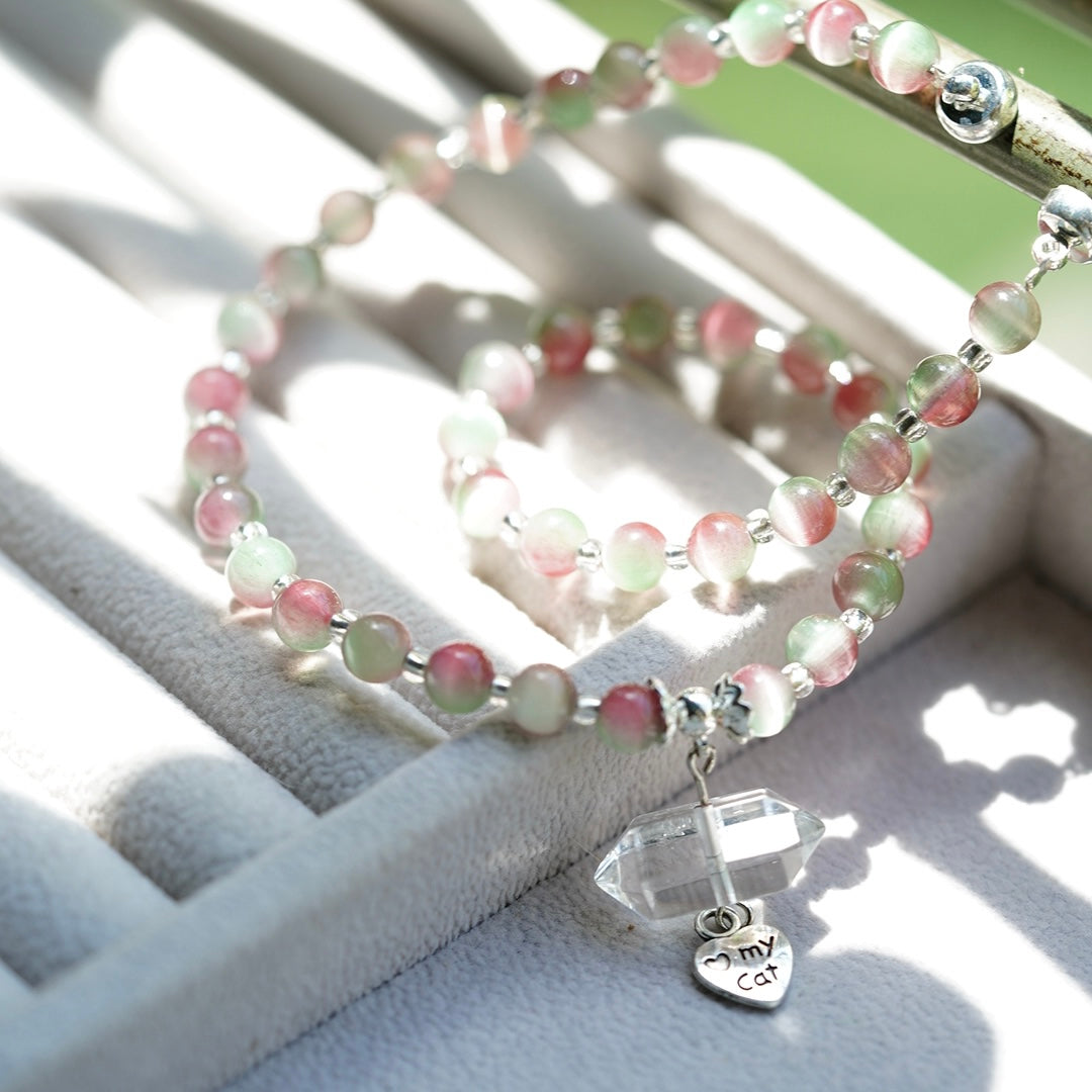 Cat's Eye Necklace Chocker with Magnet Buckle for Pet Crystal Healing Bulk Wholesale