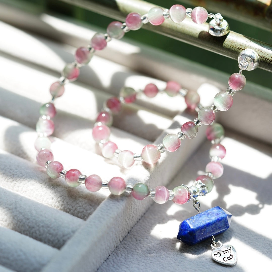 Cat's Eye Necklace Chocker with Magnet Buckle for Pet Crystal Healing Bulk Wholesale