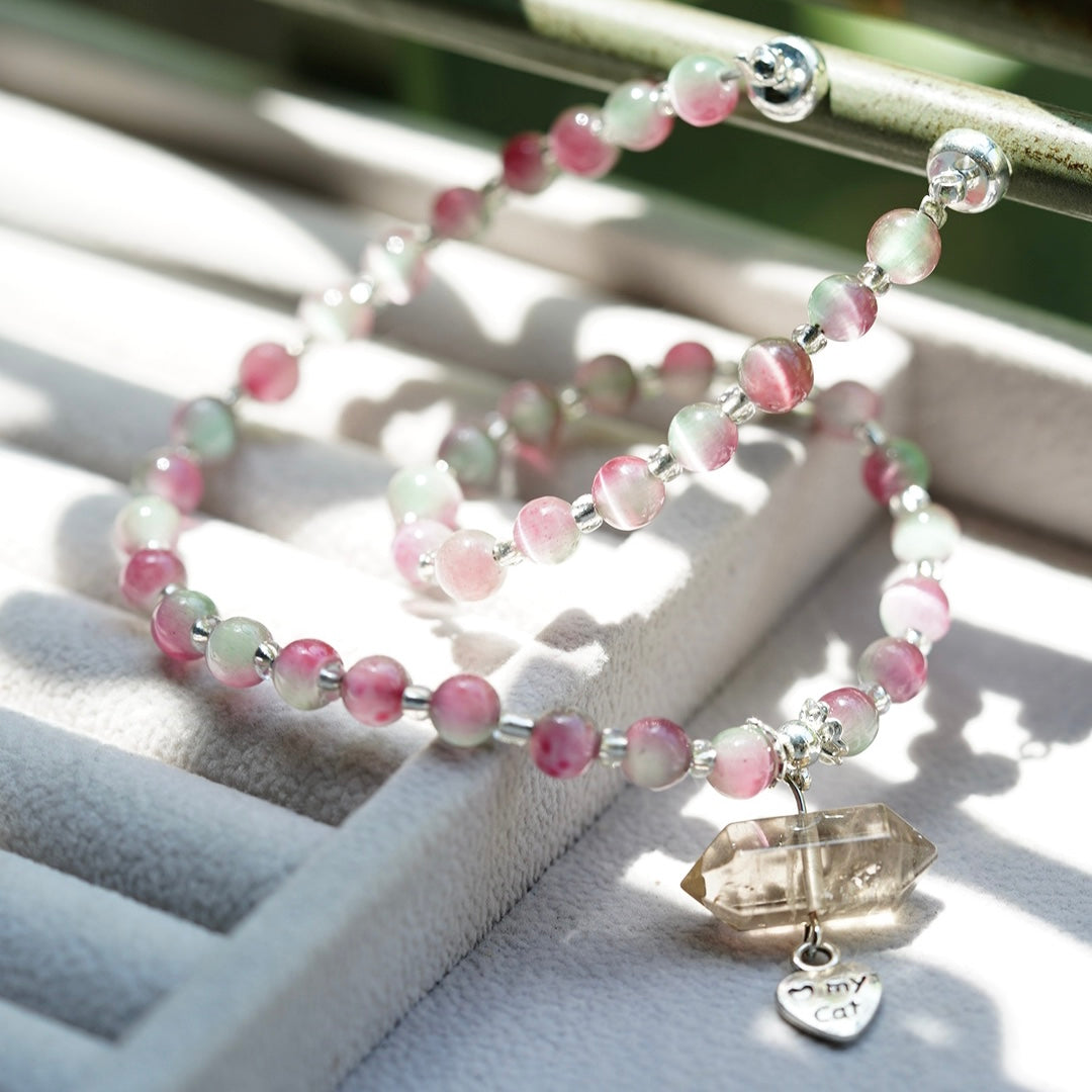 Cat's Eye Necklace Chocker with Magnet Buckle for Pet Crystal Healing Bulk Wholesale