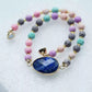 Colorful Lava Rock Necklace Chocker with Magnet Buckle for Pet Crystal Healing Bulk Wholesale